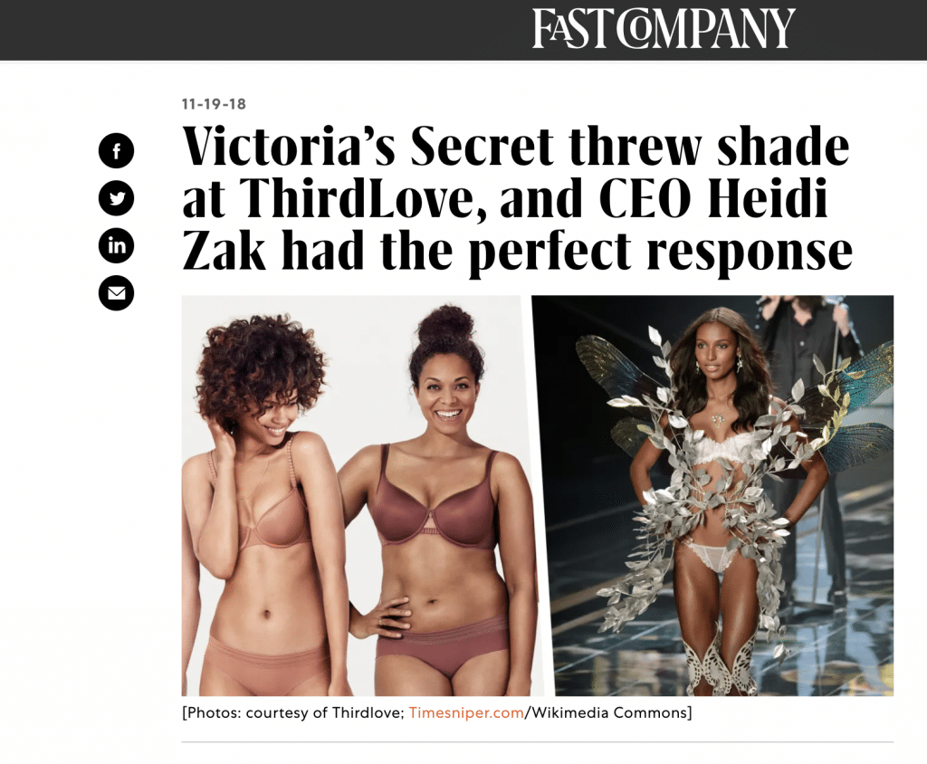 Victoria Secret Threw Shade at ThirdLove