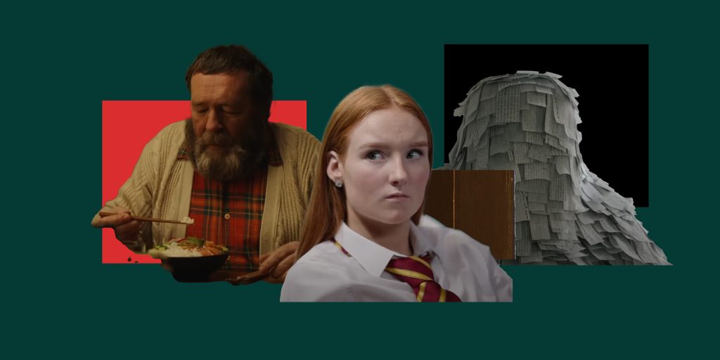 AndHumanity branded image featuring the protagonists of 3 different videos